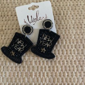 New Year’s beaded earrings